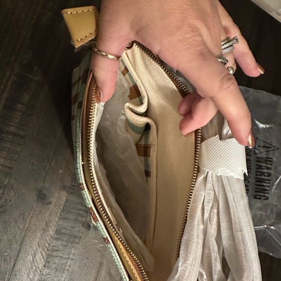 Spartina 449 Hipster Kalalanta Plaid Cream Purse - Picture 6 of 8